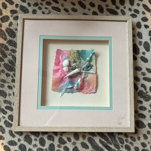 Sea shells shadow box wall art